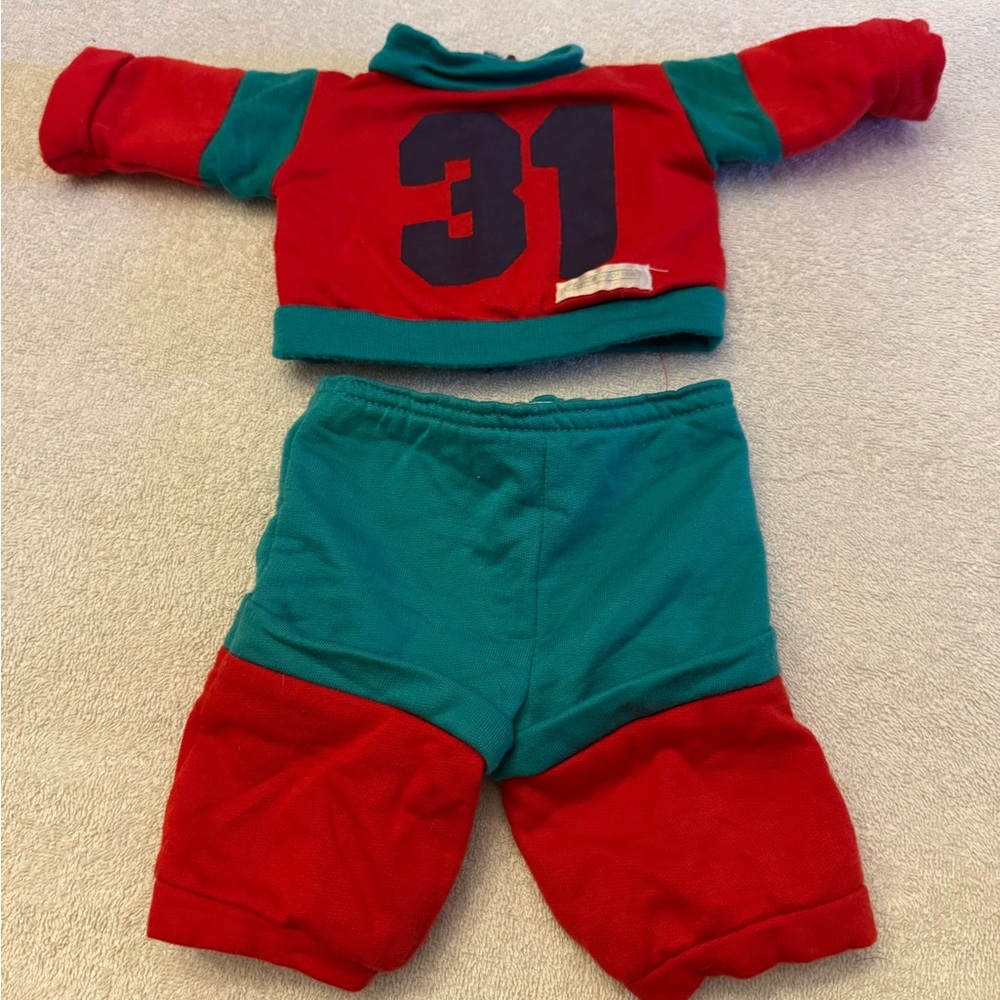 Cabbage Patch Kids Red and Green 31 Jogger Outfit